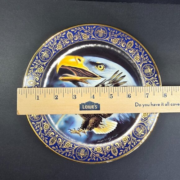 Franklin Mint Profiles of Freedom Bald Eagle Plate Limited Edition Collectors - Picture 3 of 5